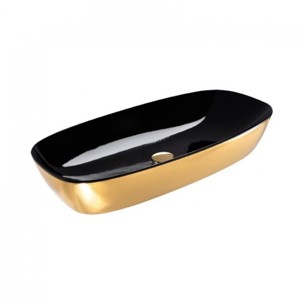 Керамическая раковина 80 см Catalano Gold&Silver, gold/black