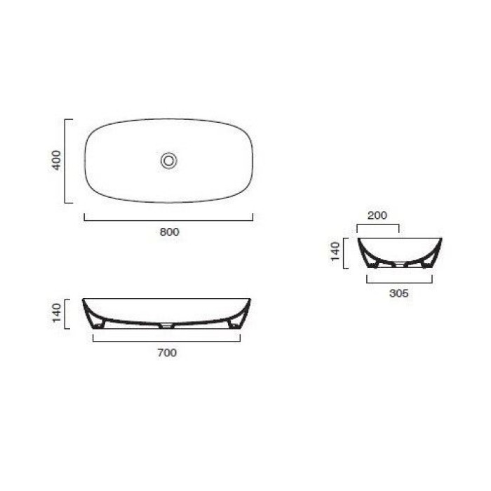 Керамическая раковина 80 см Catalano Gold&Silver, gold/black Керамическая раковина 80 см Catalano Gold&Silver, gold/black