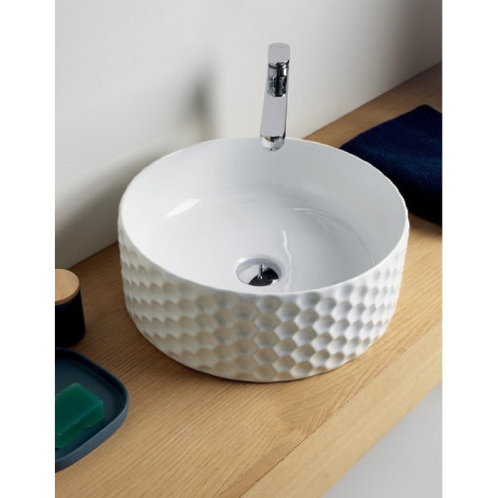 Керамическая раковина 40 см Artceram Esagono, black glossy (OSL013 03;00)