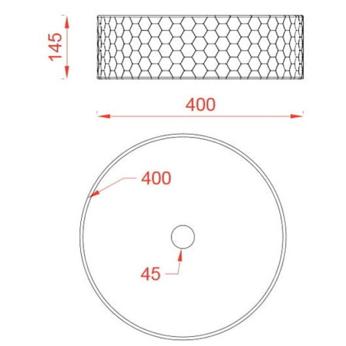 Керамическая раковина 40 см Artceram Esagono, black glossy (OSL013 03;00)