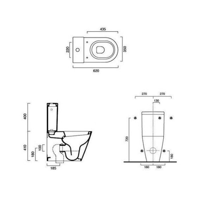 Унитаз-компакт Catalano Zero с бачком и крышкой