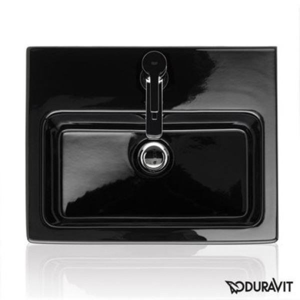 Плитка керамогранит Керамическая раковина 45 см Duravit Vero, черная 0704450800 для пола