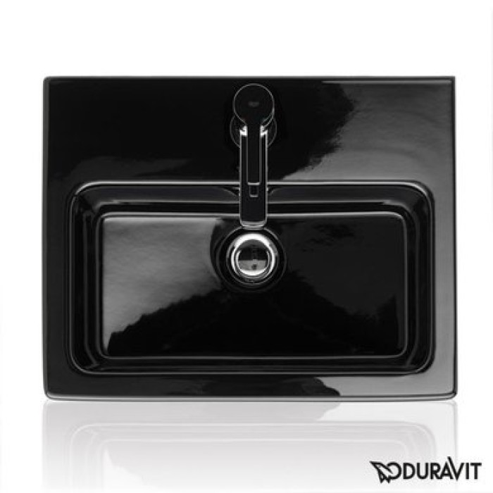 Плитка керамогранит Керамическая раковина 45 см Duravit Vero, черная 0704450800 для пола