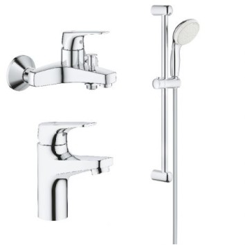 Grohe Комплект смесителей BauFlow 3 в 1 для ванной (121624S)