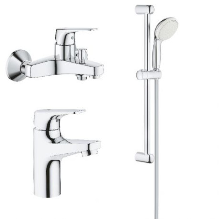 Grohe Комплект смесителей BauFlow 3 в 1 для ванной (121624S)