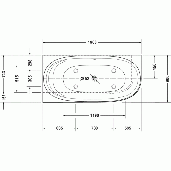 Cape Cod ванна асимметричная 190 см, левосторонняя 700362000000000 в интернет-магазине «Estet Room» Cape Cod ванна асимметричная 190 см, левосторонняя 700362000000000 в интернет-магазине «Estet Room»