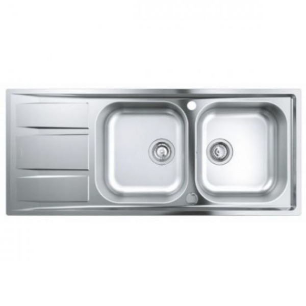 Мойдка для кухни Grohe 1160x500 мм с эксцентриком, 2 чаши, матовая (31587SD0)