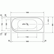 Darling New ванна асимметричная 190 см 700247000000000 в интернет-магазине «Estet Room»