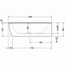 Darling New ванна асимметричная 190 см 700247000000000 в интернет-магазине «Estet Room»