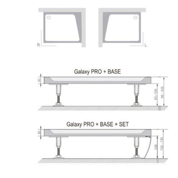 Панель для поддона GIGANT PRO 100x80 Set L