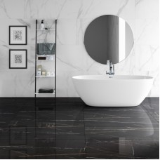 Керамогранит Argenta Ceramica Tantalo Negro 9×1200×600 под мрамор под камень