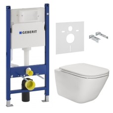 Инсталляция GEBERIT Duofix 458.126.00.1 + унитаз ROCA Gap A34H470000 с сиденьем SoftClose