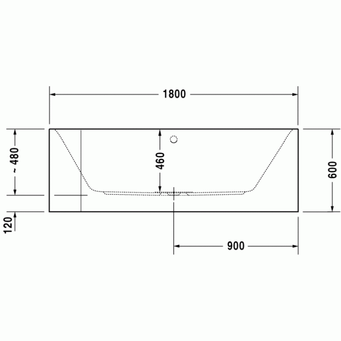 Happy D.2 ванна прямоугольная 180 см 700317000000000 в интернет-магазине «Estet Room»