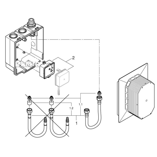 Grohe Euroeco Cosmopolitan E Скрытый монтажный ящик (36337000)