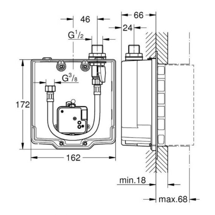 Grohe Euroeco Cosmopolitan E Скрытый монтажный ящик (36337000)