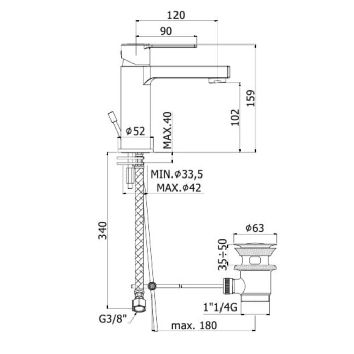 Смеситель для раковины Paffoni Ringo-West (RIN075CR) Смеситель для раковины Paffoni Ringo-West (RIN075CR)