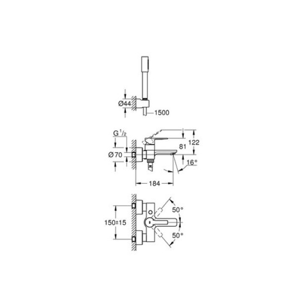 Смеситель для ванны Grohe Lineare 33850001