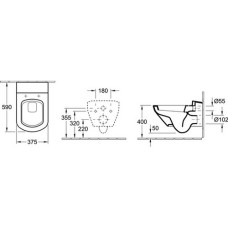 Унитаз подвесной Villeroy & Boch Sentique (56221001)