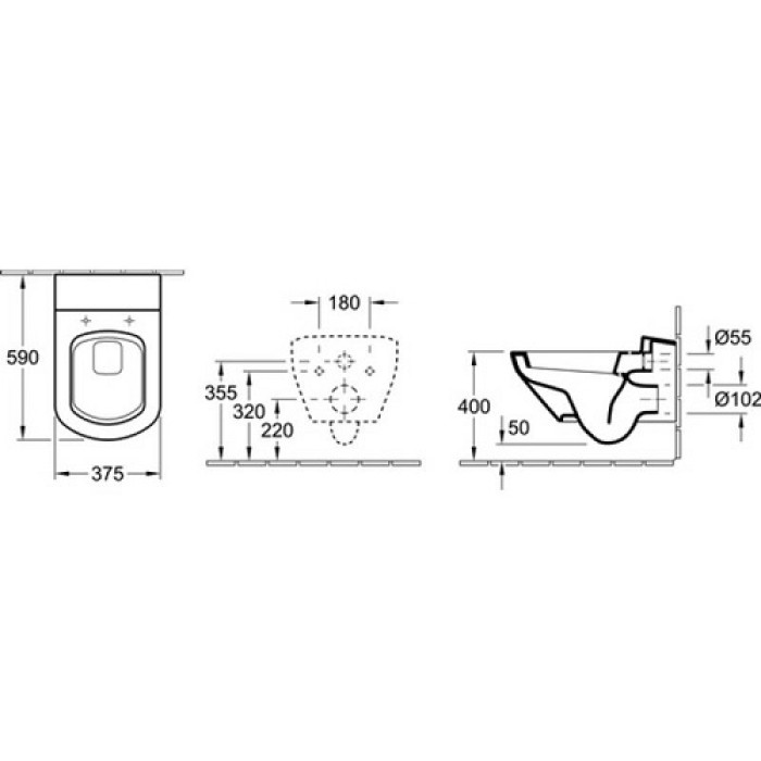 Унитаз подвесной Villeroy & Boch Sentique (56221001)