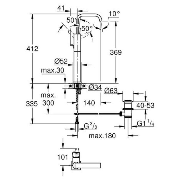 Смеситель для раковины Grohe Allure xL-Size 32249000