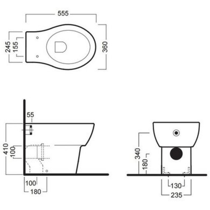 Пристенный унитаз Hatria Nido (Y0QU01) Пристенный унитаз Hatria Nido (Y0QU01)