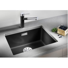 Мойка для кухни Blanco Subline 500-U Black Edition с черной отводной арматурой InFino  526340