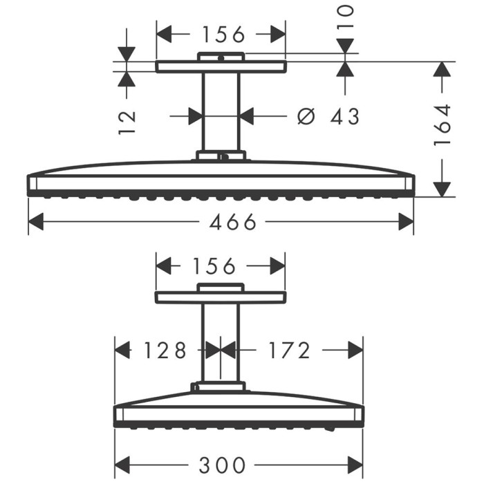 Верхний душ Hansgrohe Rainmaker Select 24006400