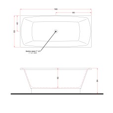 Gruppo Treesse Crystal Ванна 180x80x65 см