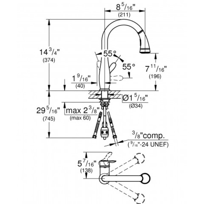 Grohe Parkfield Смеситель для кухни (30213ZB0)