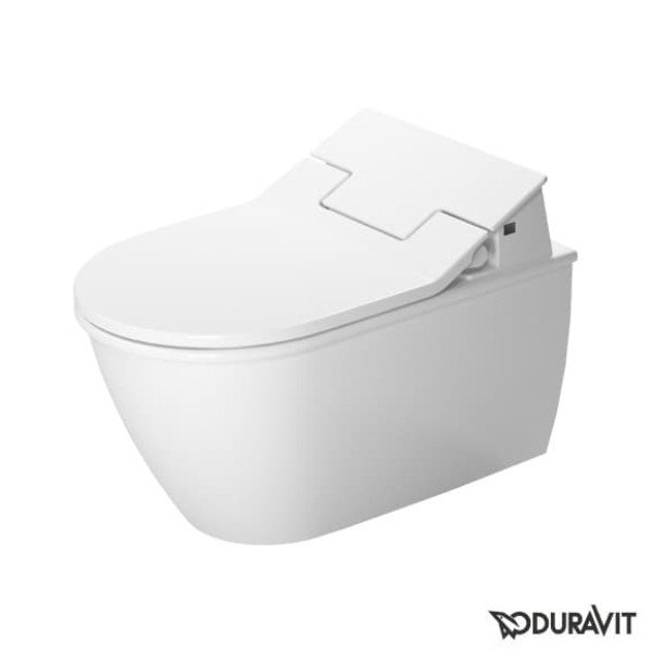 Плитка керамогранит Подвесной унитаз безободковый Duravit Rimless Darling New SensoWash 2563590000 для пола