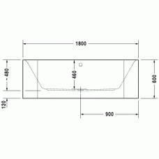 Happy D.2 ванна прямоугольная 180 см 700318000000000 в интернет-магазине «Estet Room»