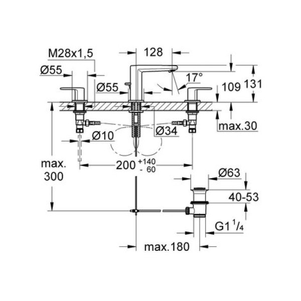 Смеситель для раковины Grohe Europlus S-Size 20301000