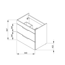 Тумба Roca SUIT A851180806 с умывальником 65 см