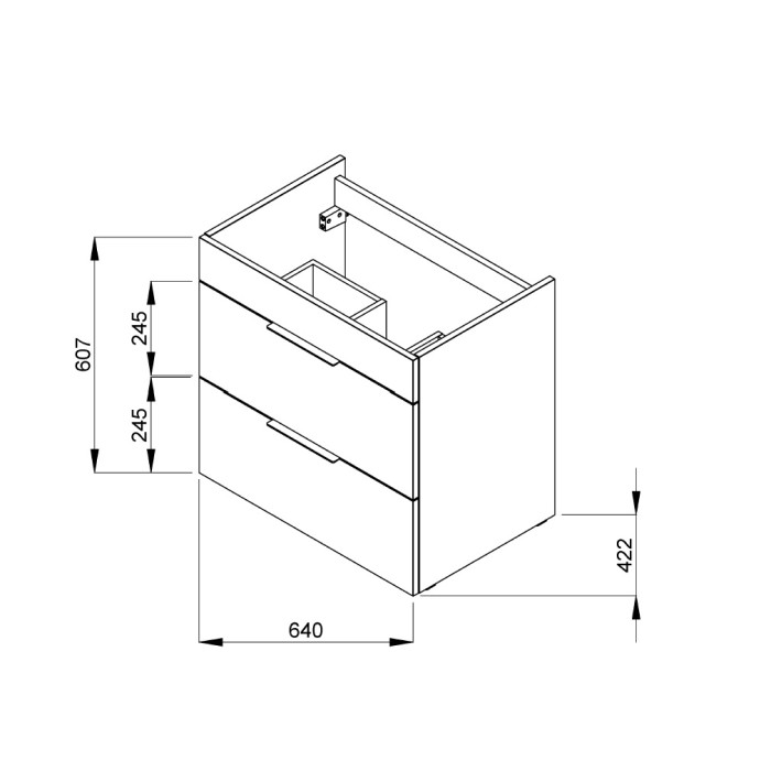 Тумба Roca SUIT A851180806 с умывальником 65 см