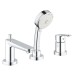 Grohe BauEdge Смеситель однорычажный для ванны на 3 отверстия (2511700A)