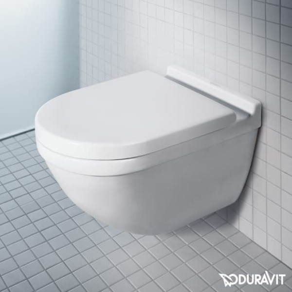 Плитка керамогранит Подвесной унитаз с крышкой Duravit Starck 3 42250900A1 для пола