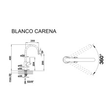 Смеситель кухонный Blanco CARENA хром 520766