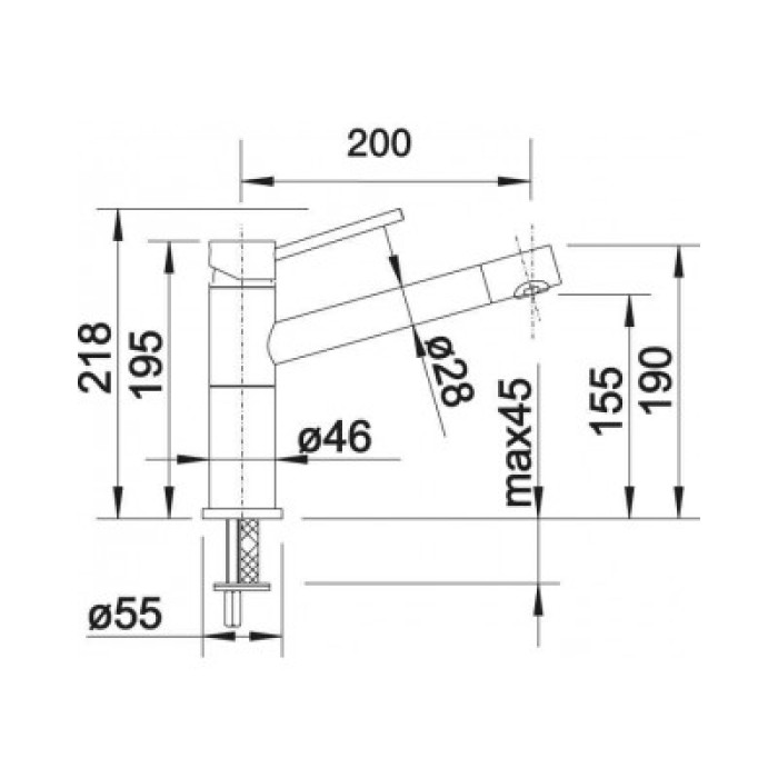 Смеситель для кухни Blanco ALTA COMPACT 515318 хром/жасмин Смеситель для кухни Blanco ALTA COMPACT 515318 хром/жасмин