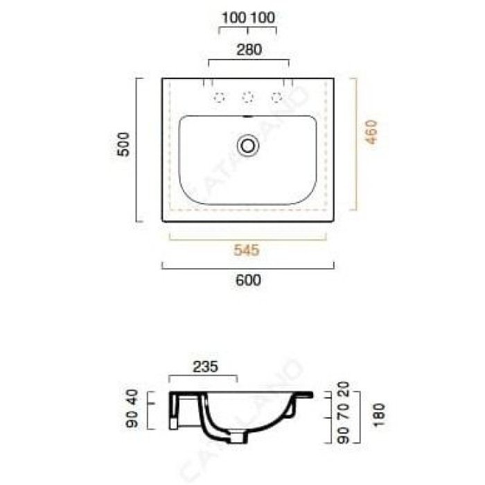 Керамическая раковина 60 см Catalano Sfera