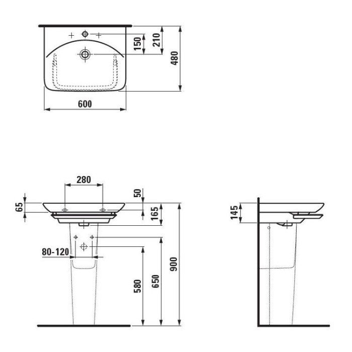 Умывальник Laufen Palace 60 см H8107020001041