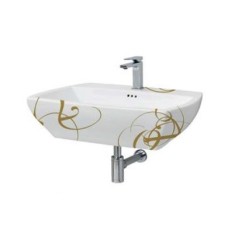 Керамическая раковина 70 см Artceram Jazz, white glossy/lettering oro (JZL005 01;06)