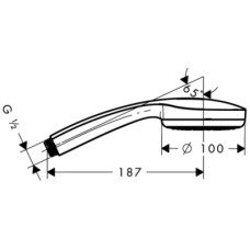 Ручной душ Hansgrohe Croma 100 1jet 28580000