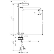 Смеситель для раковины Hansgrohe Metris S 260 (31023000) без донного клапана
