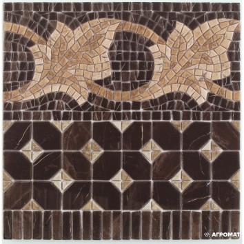 Керамогранит Vives Iliada CEN MIDAS-PR MARRON декор 9×435×435
