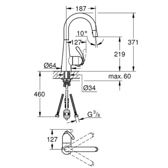 Смеситель для кухни Grohe Zedra 32296SD0