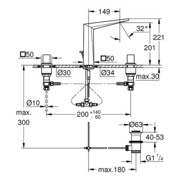 Смеситель для раковины Grohe Allure Brilliant M-Size 20344000