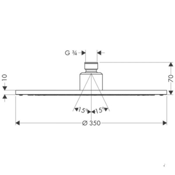 Верхний душ Hansgrohe Raindance Royale S 350 Air 1jet 28420000