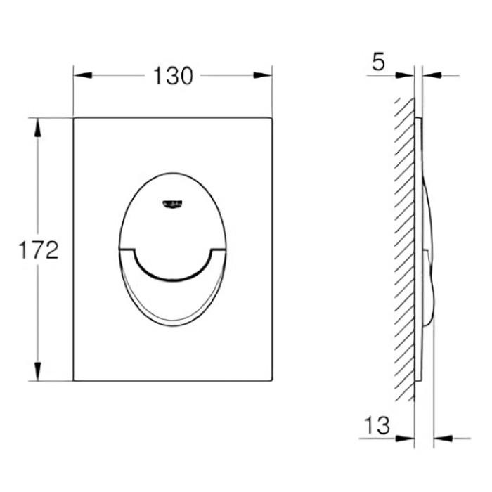 Инсталляция GROHE Rapid SL 3 в 1 39503000 c панелью смыва Skate Air S 37965000 хром