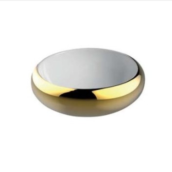 Керамическая раковина 43 см Artceram Tao, white glossy/gold bicolor (TOL001 01;56)