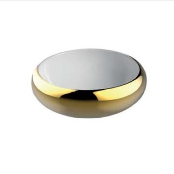 Керамическая раковина 43 см Artceram Tao, white glossy/gold bicolor (TOL001 01;56)